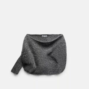 Asymmetrical Alpaca Blend Cape Bolero